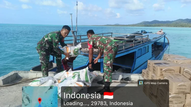 Koramil Awasi Distribusi Pangan Pulau Laut