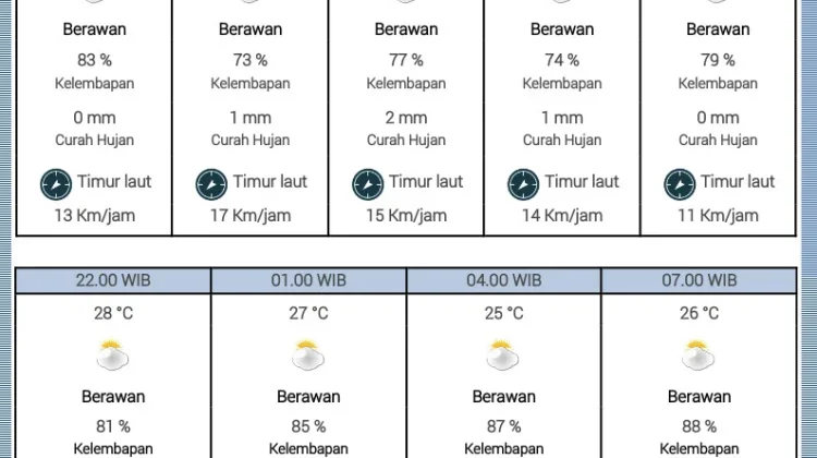 Informasi Tinggi Gelombang Perairan Natuna 26 April 2026