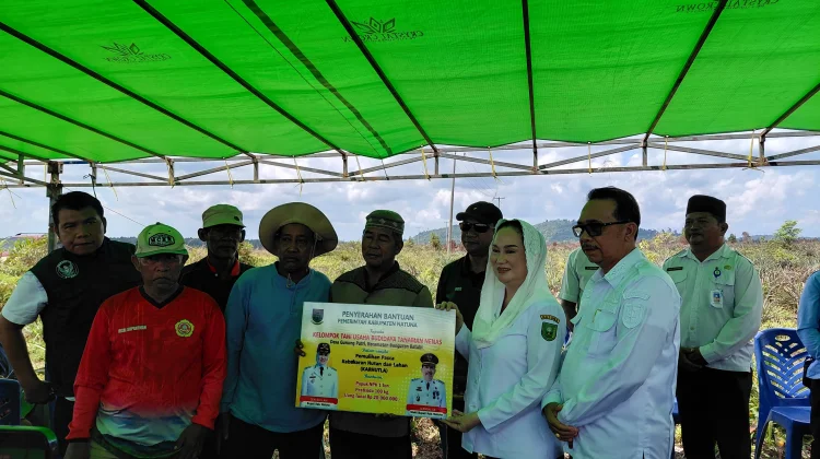 Pemkab Natuna Salurkan Bantuan Petani Korban Karhutla