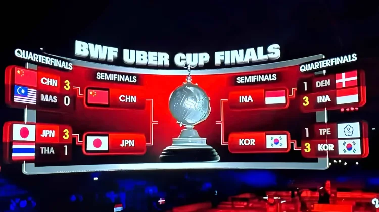 Empat Raksasa Asia Segel Tiket Semifinal Uber