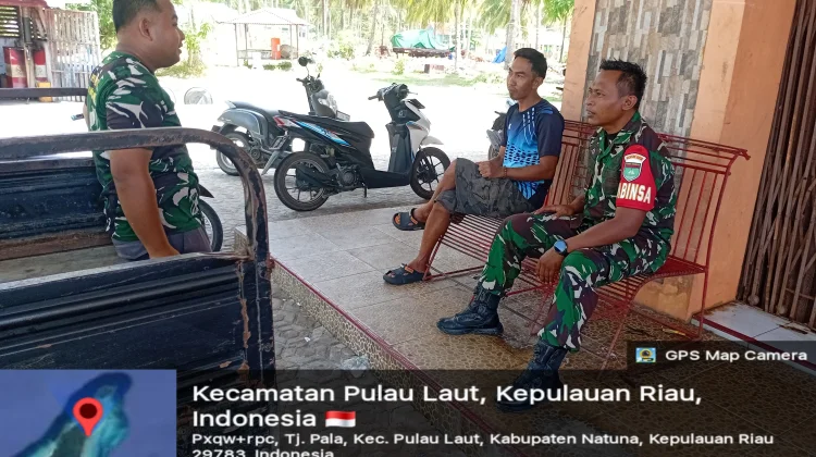 Babinsa Tanjung Pala Pererat Silaturahmi