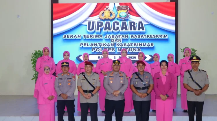Kapolres Natuna Pimpin Sertijab dan Pelantikan Pejabat