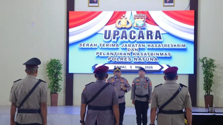 Kapolres Natuna Pimpin Sertijab Kasatreskrim dan Pelantikan Kasat Binmas