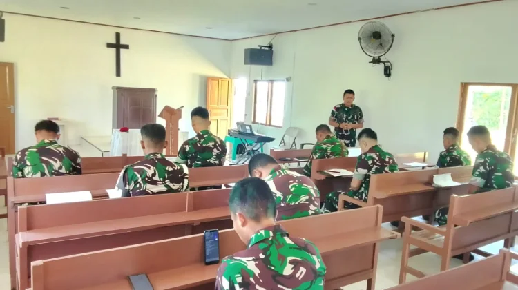 Personel Lanud RSA Natuna Perkuat Mental dengan Ibadah
