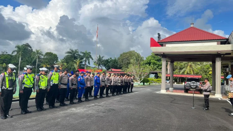 Polres Natuna  Apel Kesiapsiagaan Pengamanan Ibadah Kenaikan Yesus Kristus