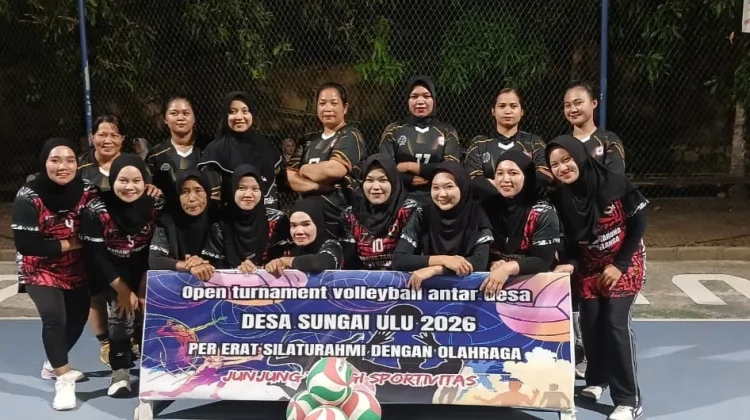 Tim Putri Kelanga Lolos ke Final Turnamen Voli Desa Sungai Ulu 2026