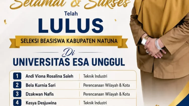SMAN 1 Bunguran Timur Catat Enam Siswa Lolos Beasiswa Natuna