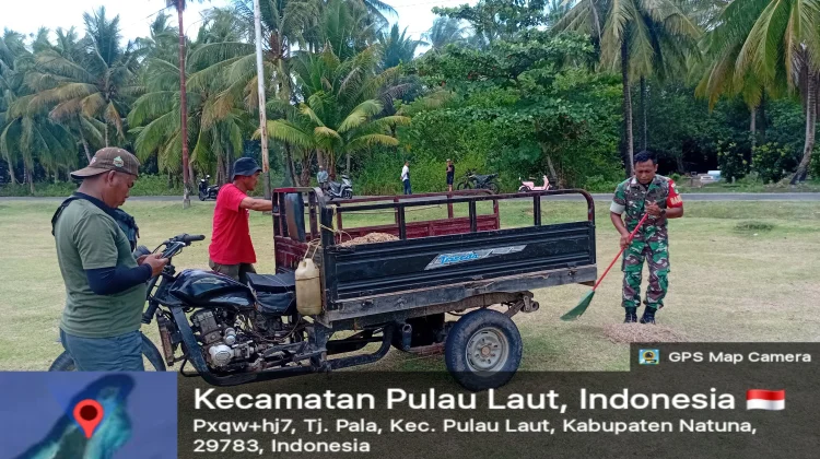 Babimsa Tanjung Pala Goro Bersama Warga Desa Binaan