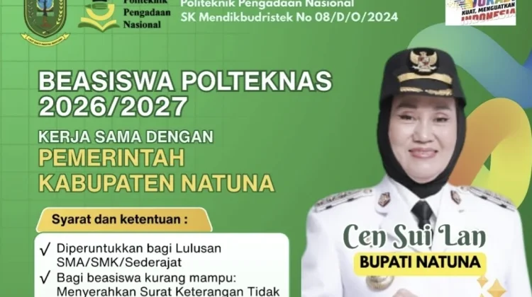 Pemkab Natuna Buka Beasiswa POLTEKNAS 2026/2027