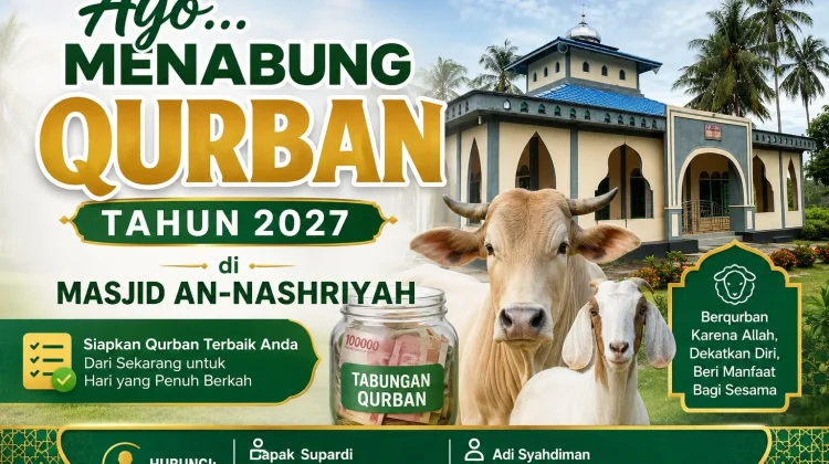 Masjid An-Nashriyah Luncurkan Program Tabungan Qurban
