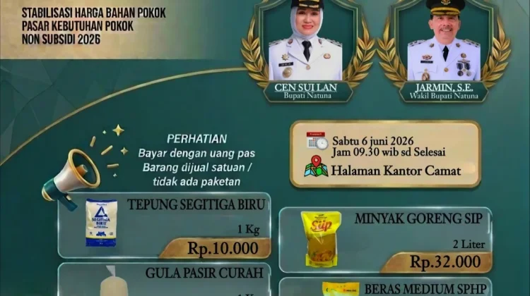 Pasar Murah Bunguran Utara Digelar untuk Stabilkan Harga Bahan Pokok