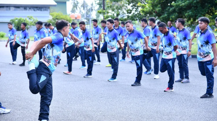 Lanud RSA Natuna Gelar Olahraga Bersama, Jaga Kebugaran