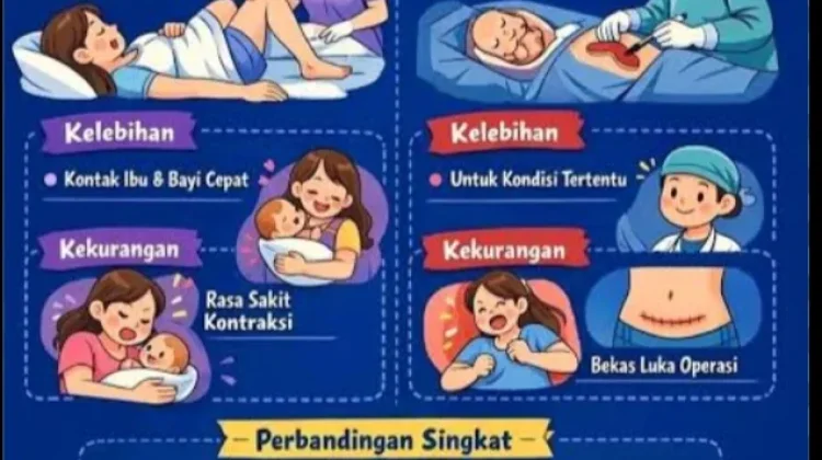 Perbedaan Persalinan Normal dan Operasi Caesar