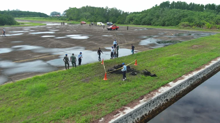 Kolaborasi Lanud RSA dan UPBU Ranai Gelar Latihan ERP