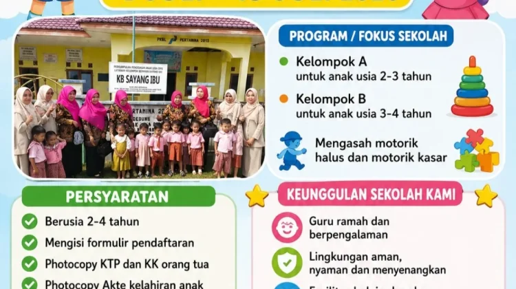 KB Sayang Ibu Buka Pendaftaran Murid Baru