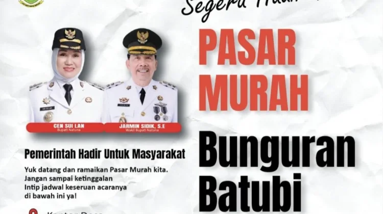 Pemkab Natuna Gelar Pasar Murah dan  Bantuan Beras di  Batubi