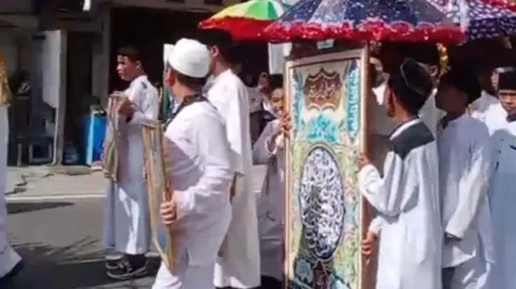 Drumband Meriahkan Pawai 1 Muharam Natuna