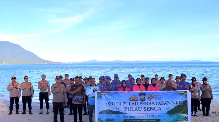 Kapolres Natuna Pimpin Aksi Indonesia Asri  di Pulau Terluar