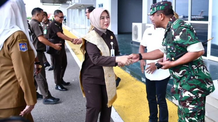 Danlanud RSA Sambut Kedatangan Wakajati Kepri di Natuna