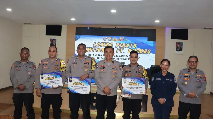 Bhabinkamtibmas Polsek Serasan Raih Juara I Lomba Pidato Tingkat Polda Kepri