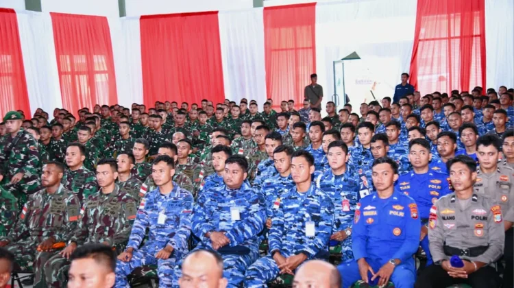 Personel Lanud Raden Sadjad Ikuti Pengarahan Menko Polkam RI Bersama Prajurit TNI