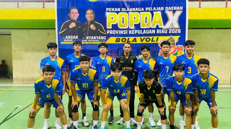POPDA Kepri 2026 : Hari Ketiga Tim Voli Putri Natuna Kalah, Putra Menang