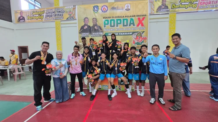 POPDA Kepri:Tim Sepak Takraw Natuna Raih Medali Emas di POPDA X Kepri 2026
