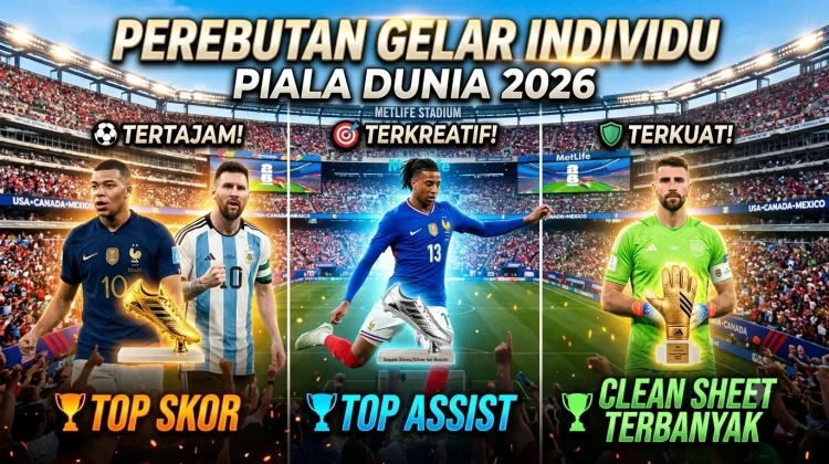 Perebutan Gelar Individu Top Skor, Top Assist, dan Clean Sheet Terbanyak Piala Dunia