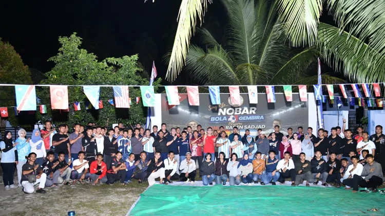 Kebersamaan Warnai Nobar Final Piala Dunia di Nirwana Beach Lanud RSA Natuna