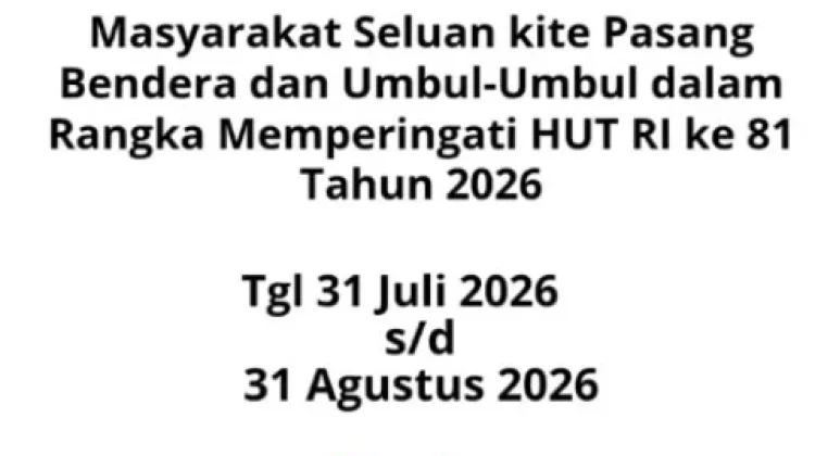 Camat Ajak Kibarkan Merah Putih
