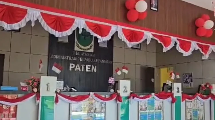Kantor Camat Bunguran Batubi Hiasi Kantor Sambut HUT RI Ke-81