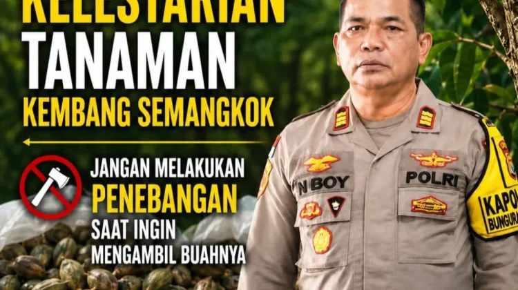 Polsek Bunguran Timur Ajak Lestarikan Kembang Semangkok