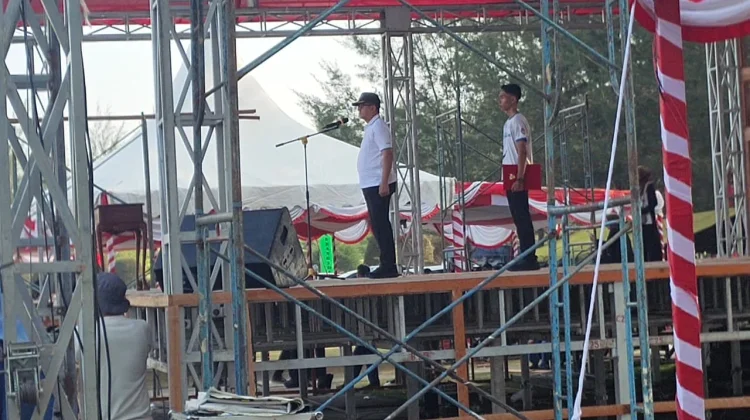 Sekda Natuna Pimpin Gladi Bersih Upacara Bendera HUT RI ke 81