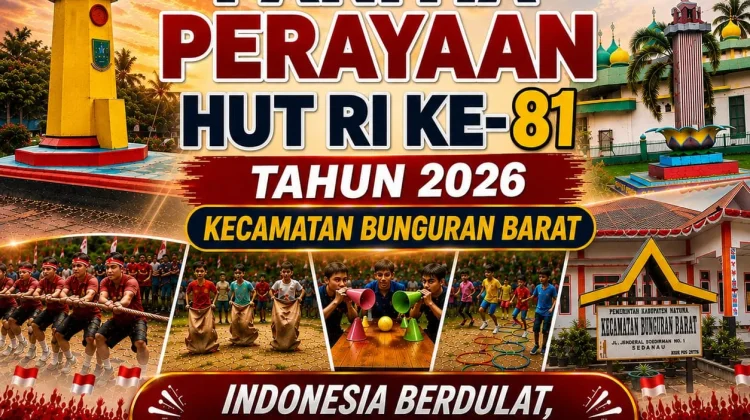 HUT RI Semarak di Bunguran Barat