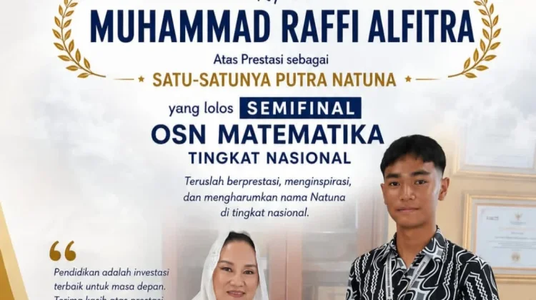 Bupati Natuna Apresiasi Prestasi Rafi Alfitra