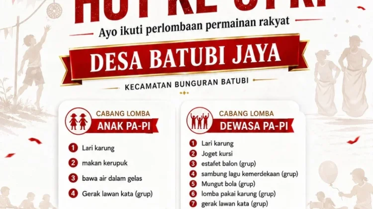 Desa Batubi Jaya Gelar Lomba Rakyat HUT RI