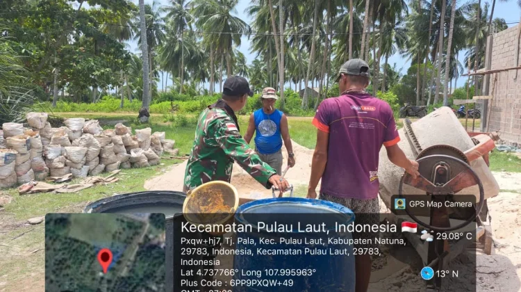 Babinsa Dampingi Pembangunan KDKMP Tanjung Pala