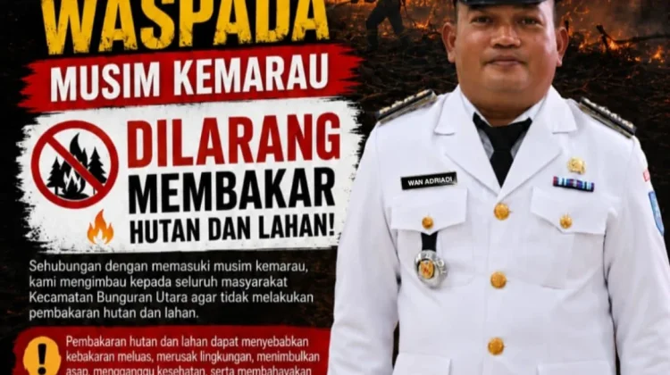 Camat Bunguran Utara Imbau Warga Waspadai Karhutla