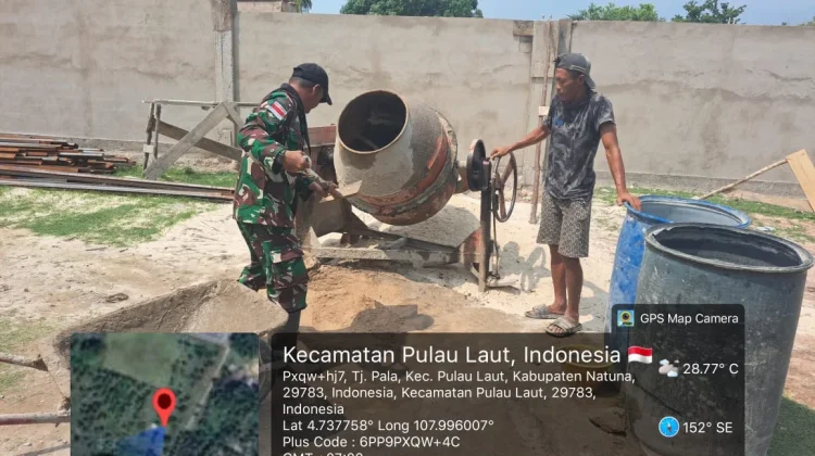 Babinsa Bersama Warga Bangun KDKMP