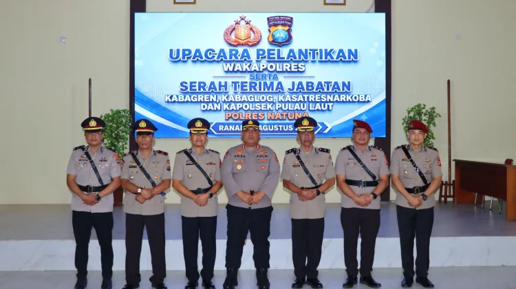 Kapolres Natuna Pimpin Pelantikan Wakapolres dan Sertijab Sejumlah Pejabat