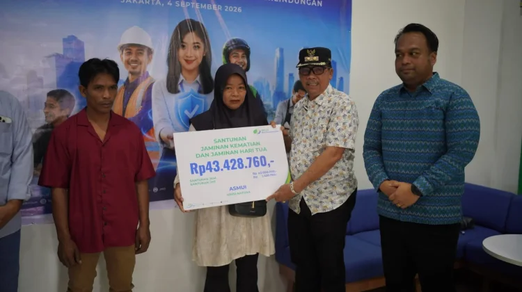 Wakil Bupati Hadiri Harpelnas Sekaligus Penyerahan Santunan Kematian BPJS Keten