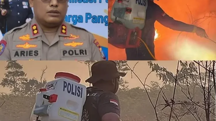 Knapsack power sprayer (alat semprot pertanian) efektif untuk mencegah Karhutla