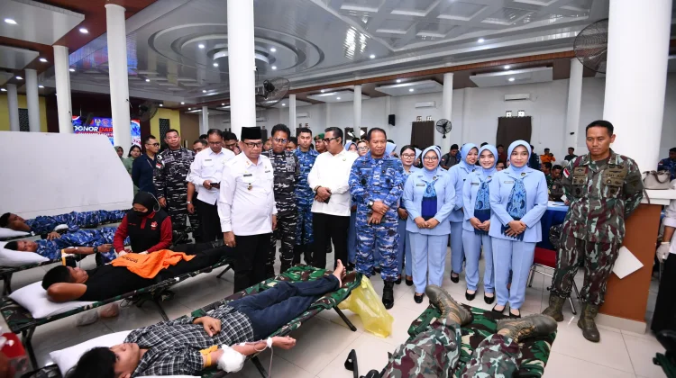 Tiga Matra TNI di Natuna Gelar Donor Darah, 122 Kantong Terkumpul