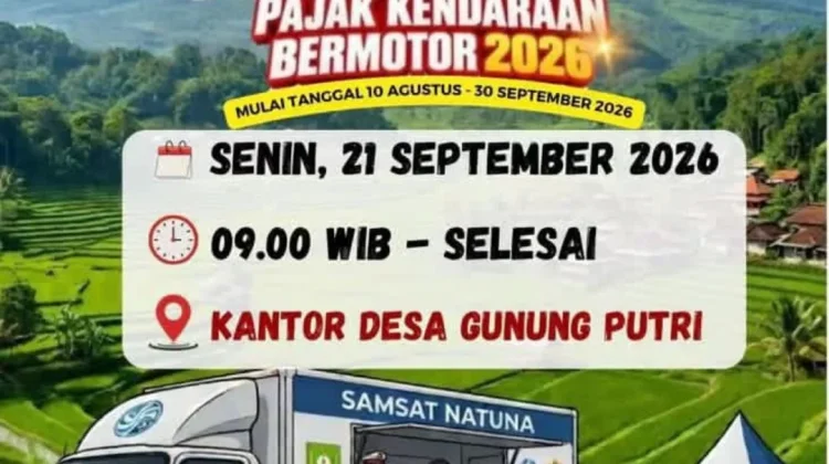 Samsat Hadirkan Sampan di Gunung Putri