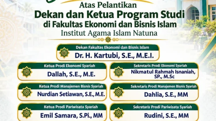 IAI Natuna Lantik Pimpinan FEBI