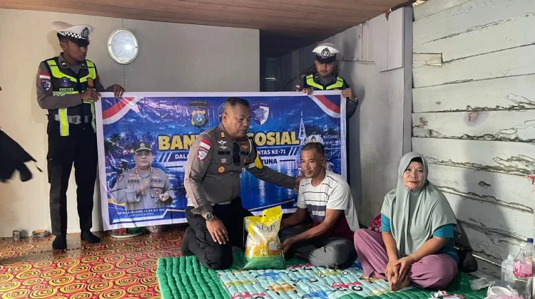 Satlantas Polres Natuna Gelar Aksi Peduli di Sebadai Ulu