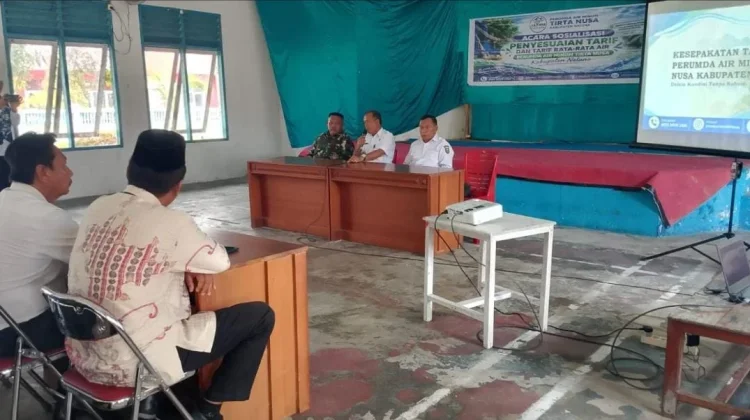 Babinsa Sedanau Hadiri Rakor Penetapan dan Penyesuaian Tarif Air PDAM