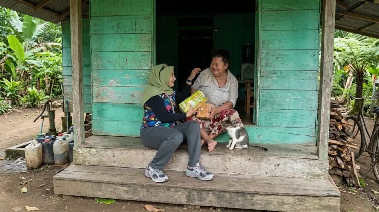 Pengusaha Swalayan Caisar Salurkan Bantuan Sosial untuk Lansia