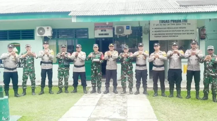 Momentum HUT ke-81 TNI, Kapolsek Serasan Sambangi Koramil 06/Serasan