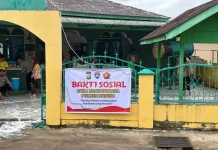 Saka Bhayangkara Polres Natuna Bersihkan Masjid Sambut Ramadhan